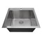 Nantucket Sinks 25 Pro Series Rectangle Topmount Small Radius Corners Stainless Steel Laundry Sink SR2522-12-16 - alternate 2